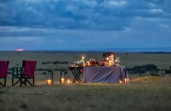 Bush dining at JW Mariott masai mara lodge