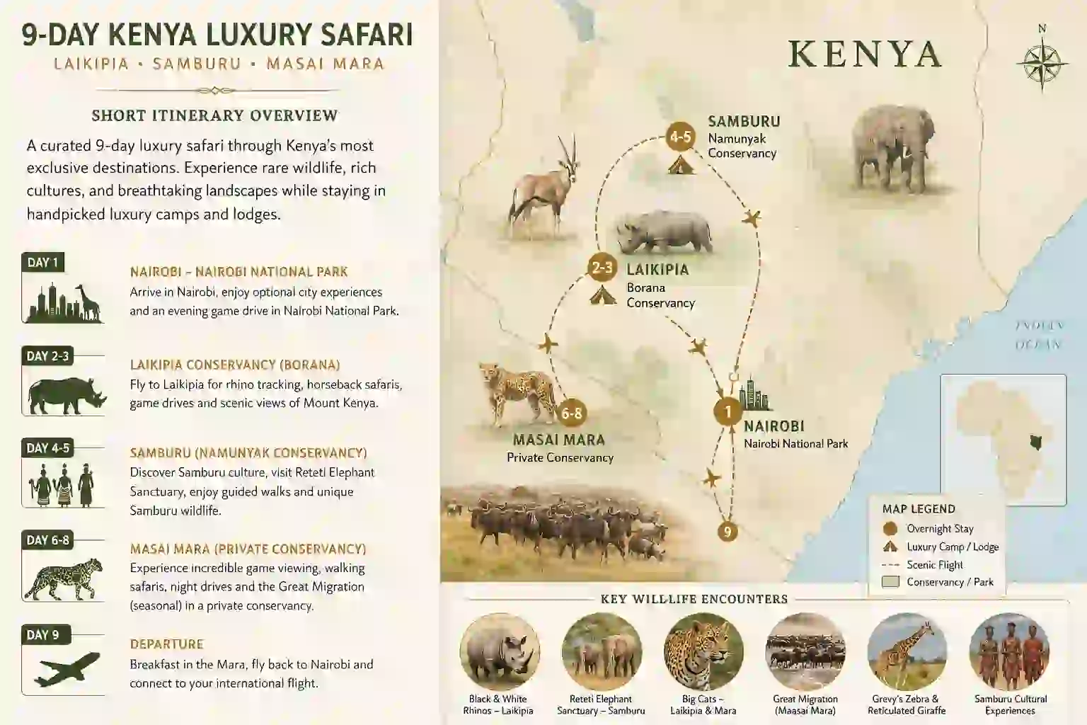 9- Day Exclusive Kenya Luxury Safari Tour